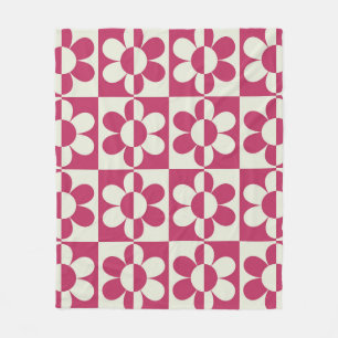 Nahtloses Retro-Groovy-Design mit Vintage-Gänseblü Fleecedecke