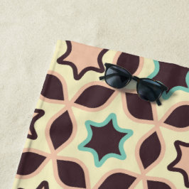 Nahtloses Retro-Muster mit abgerundeten Quadraten  Strandtuch