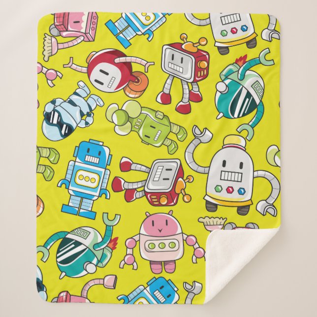 nahtloses Robotermuster Sherpadecke (Vorderseite)