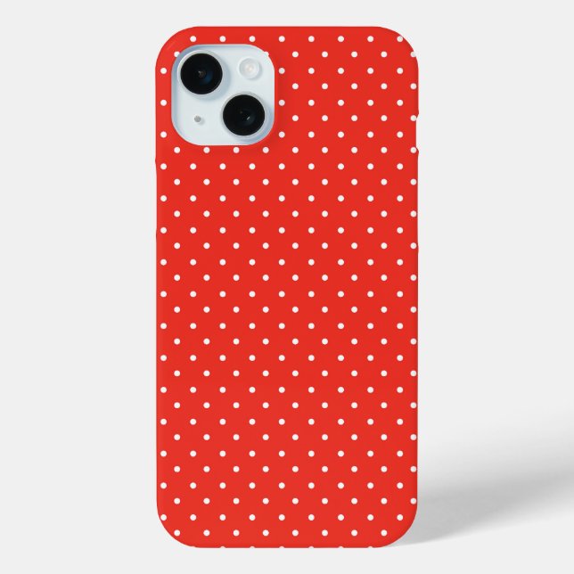 Nahtloses rotes Hintergrund-Polka-Punkt-Muster Case-Mate iPhone Hülle (Rückseite)