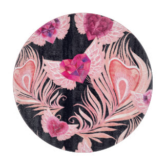 Nahtloses, sanftes Watercolor-Muster Schneidebrett