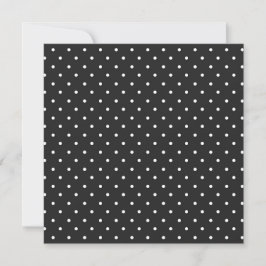 Nahtloses Schwarz-Weiß-Polka-Punkt-Muster  Dankeskarte