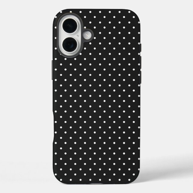 Nahtloses schwarz-weißes Tupfenmuster  Case-Mate iPhone Hülle (Rückseite)
