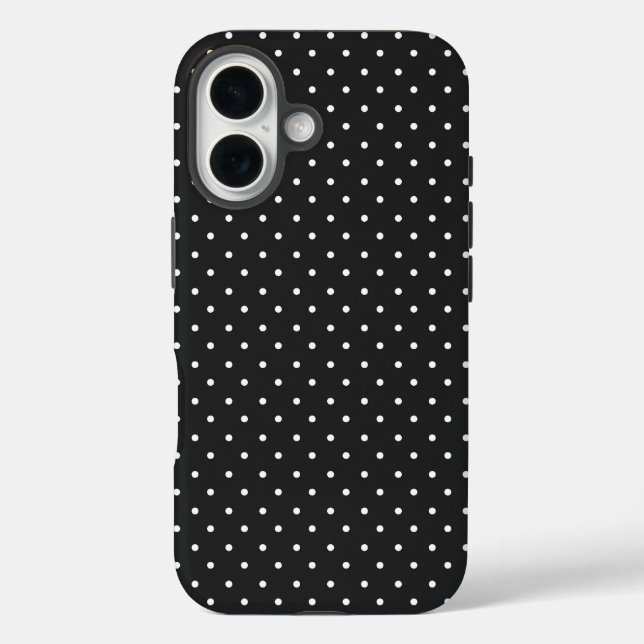 Nahtloses schwarz-weißes Tupfenmuster  Case-Mate iPhone Hülle (Rückseite)