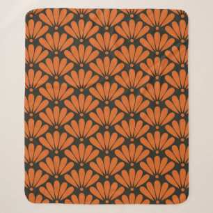 Nahtloses schwarzes und bronzenes oranges oriental sherpadecke