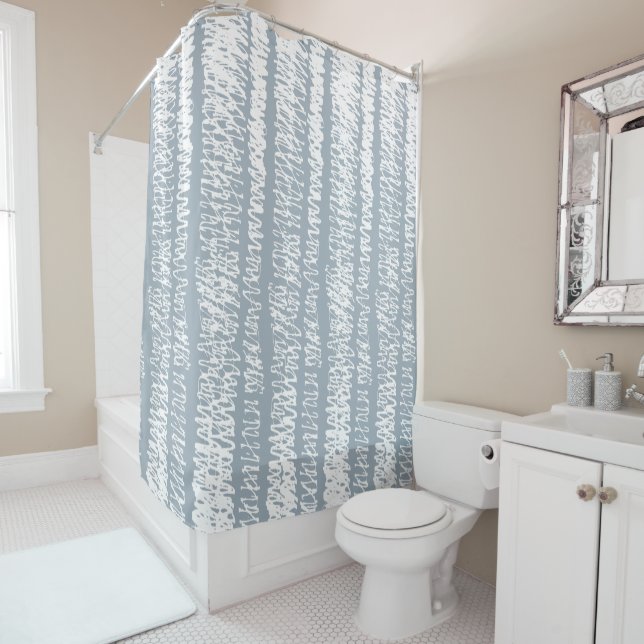 Nahtloses Scribble-Muster Duschvorhang (Beispiel)