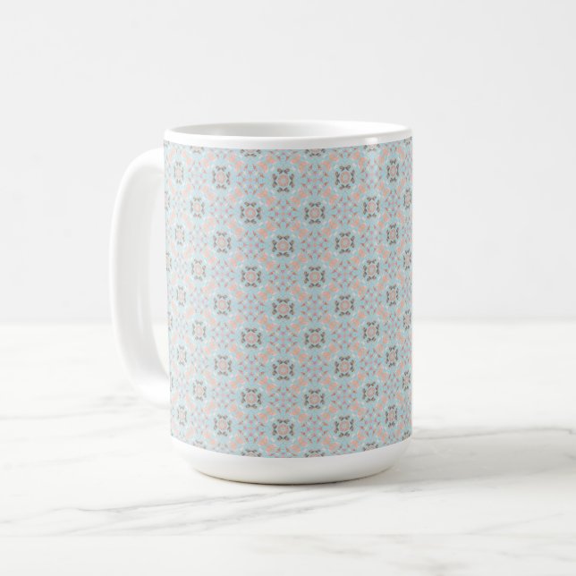 Nahtloses Seashell-Muster Kaffeetasse (Vorderseite Links)