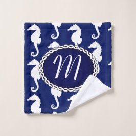 Nahtloses Seepferd Muster Badhandtuch Set