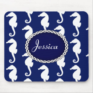 Nahtloses Seepferd Muster Mousepad