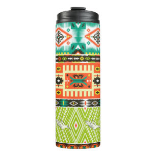 Nahtloses Stammmuster mit geometrischen Elementen  Thermosbecher