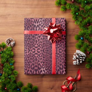 Nahtloses symmetrisches Leopard-Tiermuster Geschenkpapier