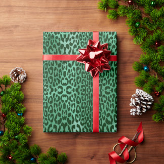 Nahtloses symmetrisches Leopard-Tiermuster Geschenkpapier