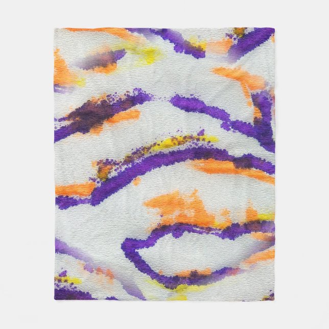 Nahtloses Tier Zebra. Schmutziges Kunstmuster. Abs Fleecedecke (Vorderseite)