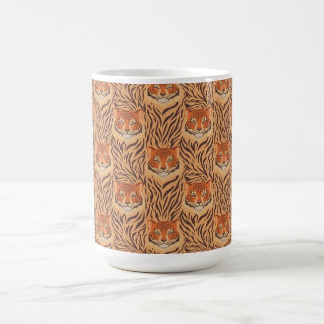 Nahtloses Tigerstreifenmuster Kaffeetasse (Mittel)