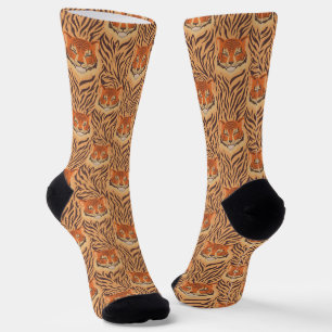 Nahtloses Tigerstreifenmuster Socken