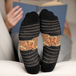 Nahtloses Tigerstreifenmuster Socken