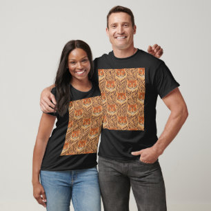 Nahtloses Tigerstreifenmuster T-Shirt