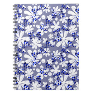 Nahtloses traditionelles Ornament-Indigomuster Notizblock