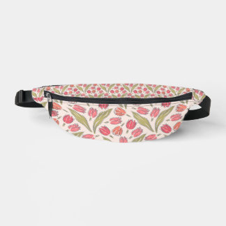 Nahtloses Tulip Floral Pattern - Vintag botanisch Bauchtasche