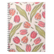 Nahtloses Tulip Floral Pattern - Vintag botanisch