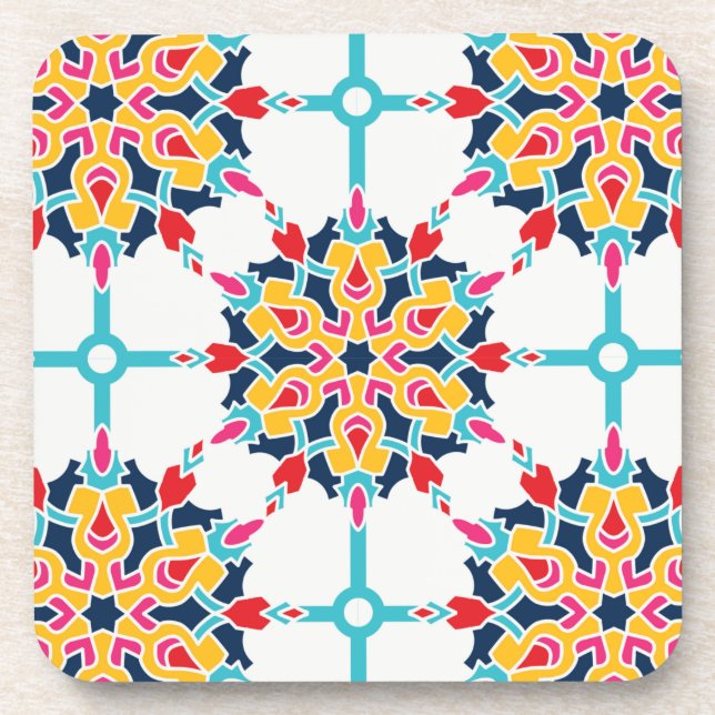 Nahtloses türkisches Design Getränkeuntersetzer (Vorderseite)