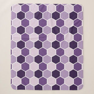 Nahtloses ultraviolettes Hexagon-Muster. Honigwabe Sherpadecke