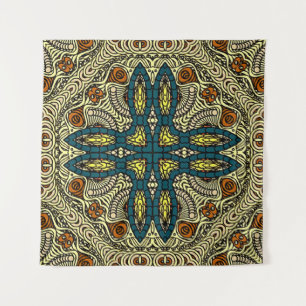 Nahtloses Vintage-Muster im orientalischen Stil Bl Wandteppich