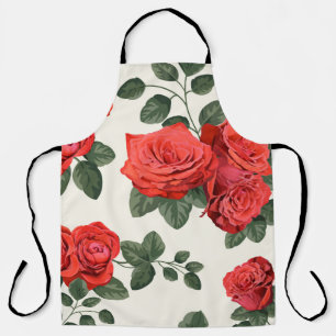 Nahtloses Vintage-Rosenmuster, florales Design. Schürze