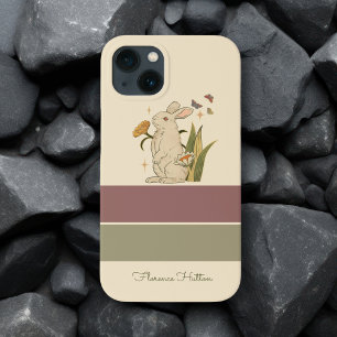 Nahtloses Vintagegrau Kaninchen Case-Mate iPhone Hülle