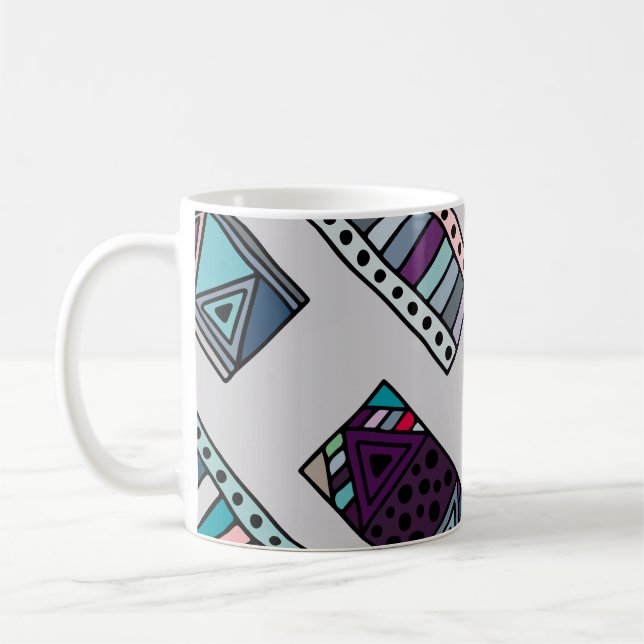 Nahtloses Vintages Muster. geometrischer Hintergru Kaffeetasse (Links)
