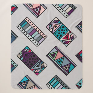 Nahtloses Vintages Muster. geometrischer Hintergru Sherpadecke