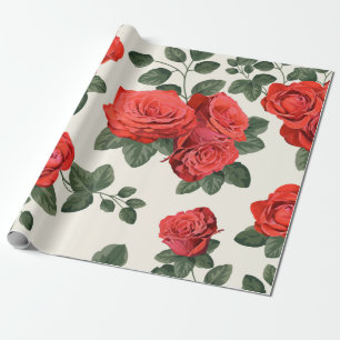 Nahtloses Vintages Muster mit Rose Geschenkpapier