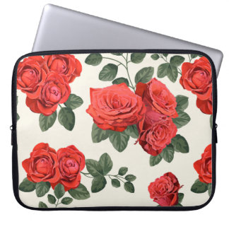 Nahtloses Vintages Muster mit Rose Laptopschutzhülle