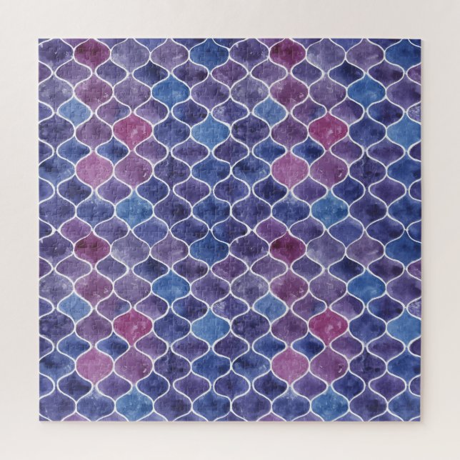 Nahtloses Violett-Muster Puzzle (Vertikal)