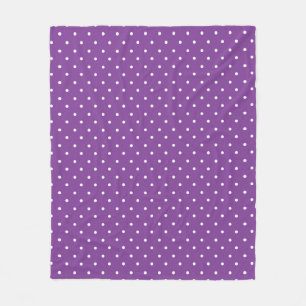 Nahtloses violettes Hintergrund-Polka-Punkt-Muster Fleecedecke