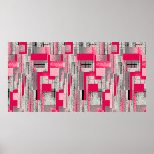 nahtloses Wasserfarbe-Digital-Patchwork-Muster Poster