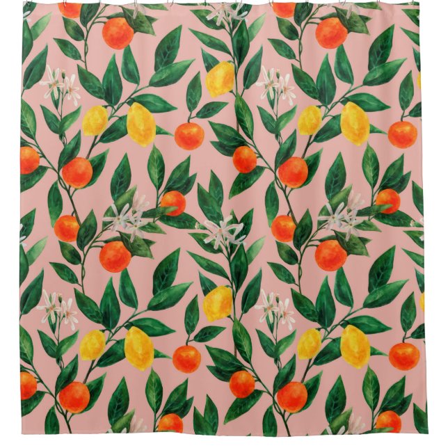 Nahtloses Wasserfarbmuster. Ein Ornament aus b Duschvorhang (Vorderseite)