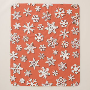 Nahtloses Weihnachtsmuster aus Schneeflocken mit S Sherpadecke