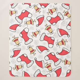 Nahtloses Weihnachtsmuster, festliches Design. Sherpadecke
