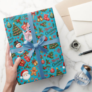 Nahtloses Weihnachtsmuster-Wrap-Papier Geschenkpapier