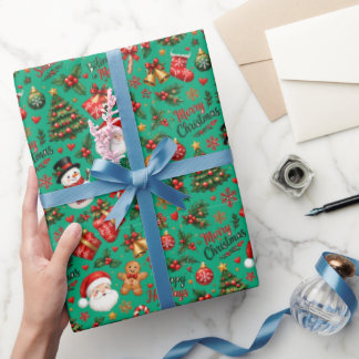 Nahtloses Weihnachtsmuster-Wrap-Papier Geschenkpapier
