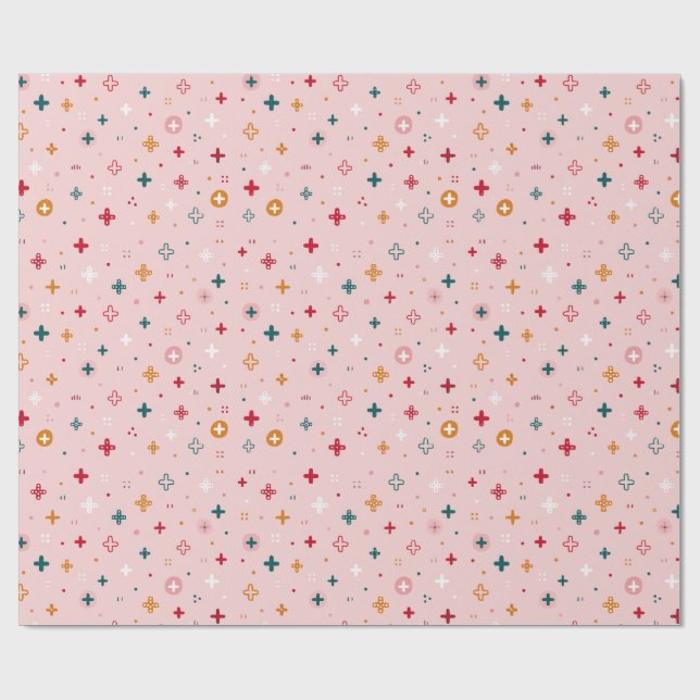 Nahtloses Weihnachtsmuster-Wrap-Papier Geschenkpapier (Flach)