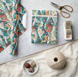 Nahtloses Weihnachtspapier Rentier 300dpi Geschenkpapier