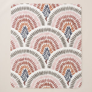 Nahtloses welliges Muster. Seigaiha-Design im Polk Sherpadecke