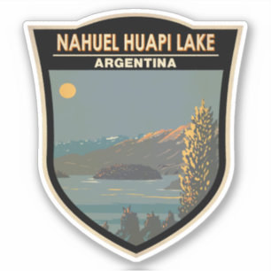 Nahuel Huapi Lake Argentina Reisen Kunst Vintag Aufkleber