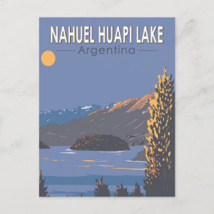 Nahuel Huapi Lake Argentina Reisen Kunst Vintag Postkarte