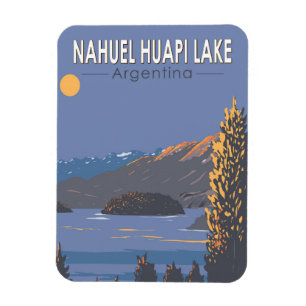 Nahuel Huapi See Argentinien Reise Kunst Vintage Magnet