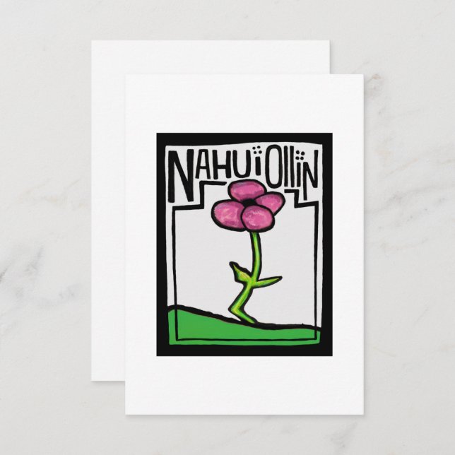 NAHUI OLLIN DANKESKARTE (Vorne/Hinten)