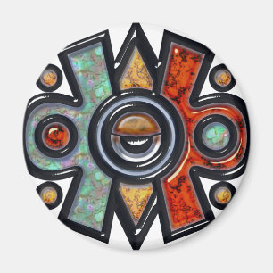 Nahui Ollin Kühlschrankmagnet Magnet