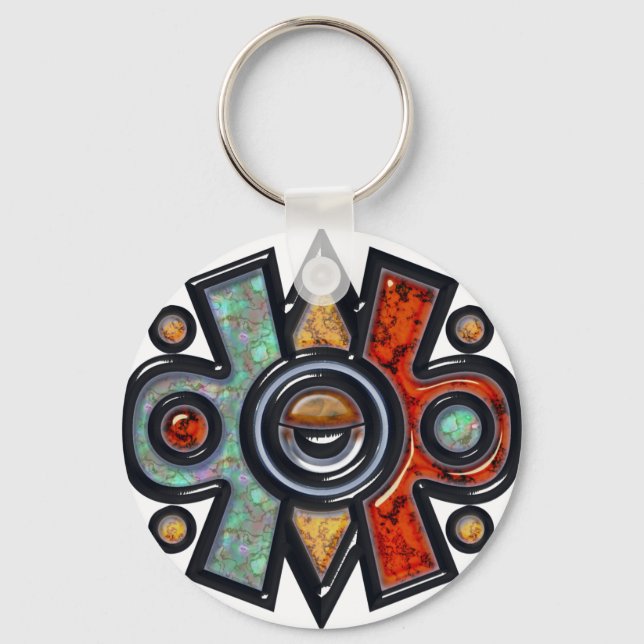 Nahui Ollin Schlüsselanhänger (Vorderseite)